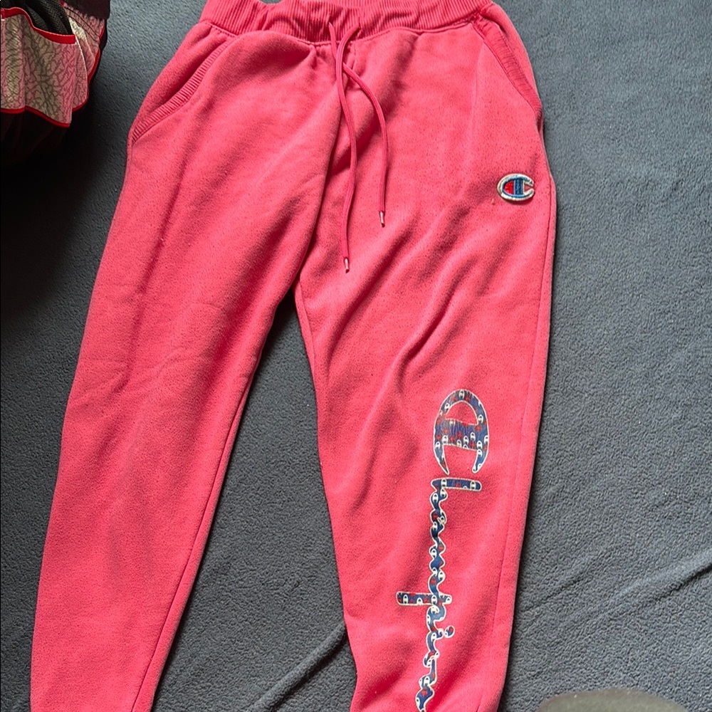 Champion Red Sweatpants Comfortable Joggers